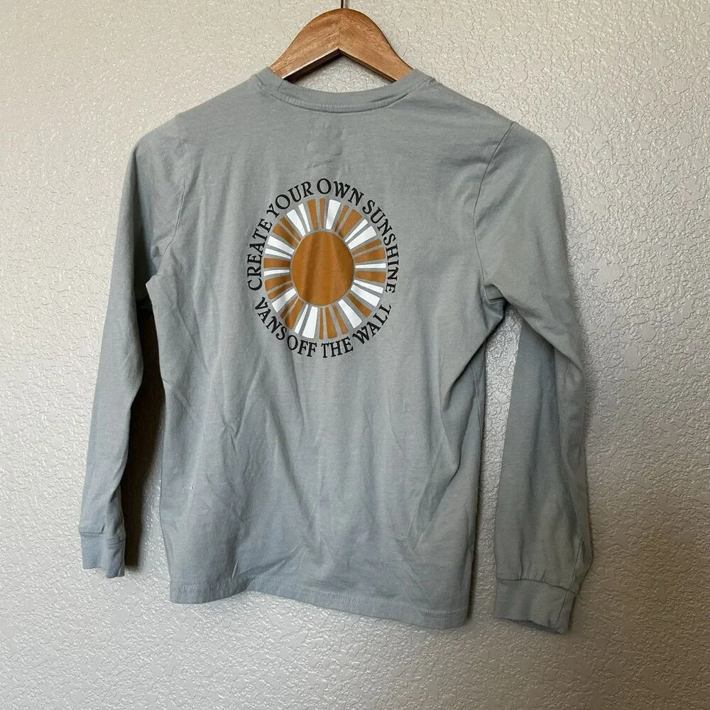 Kids Vans Off The Wall Long Sleeve T-shirt Large (14) Create Your own‎ Sunshine